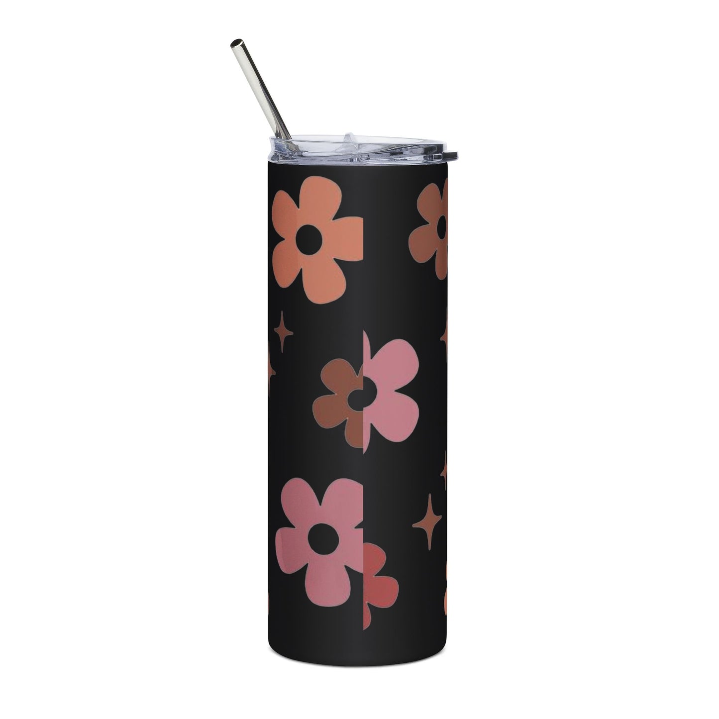 20oz Stainless Tumbler — "Enjoy the Little Things" Floral Insulated Travel Cup