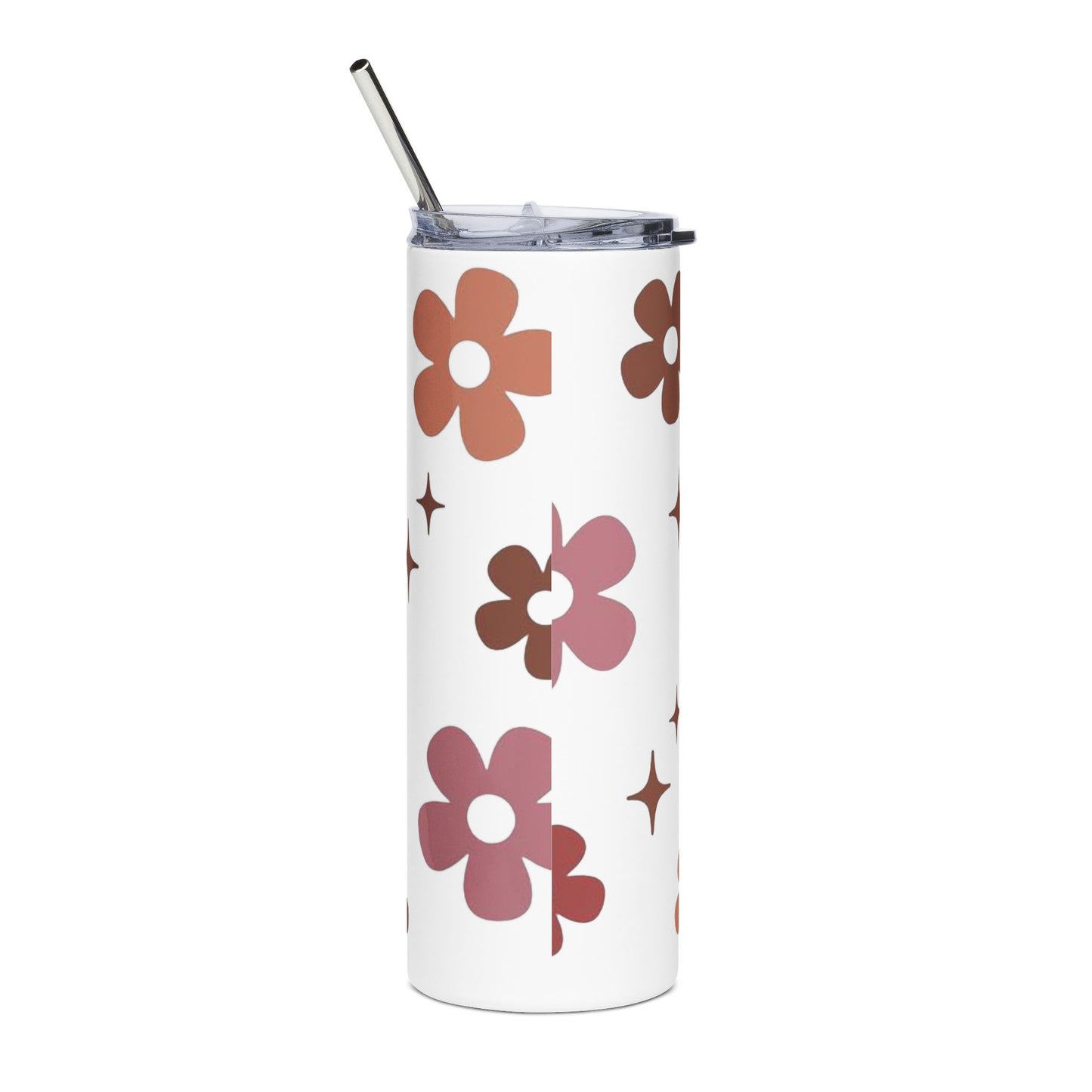 20oz Stainless Tumbler — "Enjoy the Little Things" Floral Insulated Travel Cup